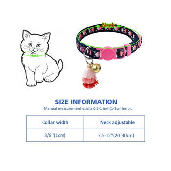 Κολιέ γάτας Nylon Safety Breakaway Small Dog Kitten Collars Κολιέ γάτας γρήγορης αποδέσμευσης με Bell Bohemian Style Cats Products