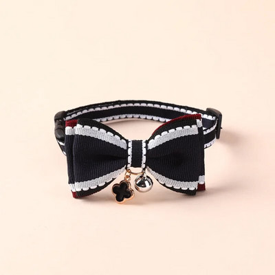 Naujas mielas naminių gyvūnėlių mergaitės katės šuns antkaklis reguliuojamas lankas varpeliai antkaklis kačių karoliai madingi aksesuarai naminių šuniukų kačiuko pakabukų reikmenys