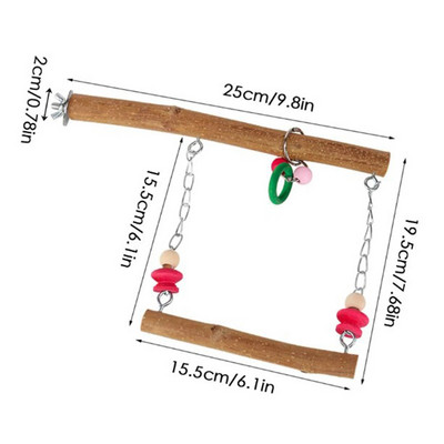 Papūgos žaislas paukščių žaislas Papūgos sūpynės Jūros žolių kilimėlis Papūgos sūpynės žaislas su mediniu ešeriu, skirtas papūgoms Papūgėlėms skirtų kopėčių sūpynės reikmenys