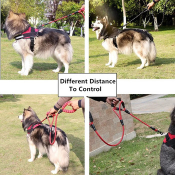 Ανακλαστικά λουριά σκύλου για μεγάλα σκυλιά που περπατούν με νάιλον μαλακή λαβή Dog leash προϊόν για κατοικίδια Υπαίθρια διπλά λουριά Εκπαίδευση σκύλων