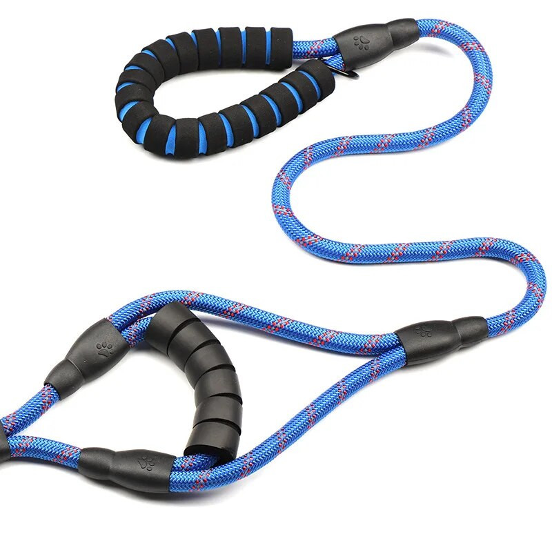 Šunų pavadėlis Šviesą atspindintys pavadėliai dideliems šunims, vaikštantiems nailono minkšta rankena šunų pavadėlis naminiams gyvūnėliams gaminys lauke dvigubi pavadėliai šunų dresūra