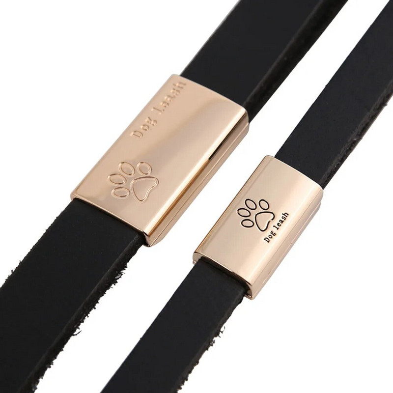 130 cm pintas odinis pavadėlis šuniui Patvarus šunų dresavimo pavadėlis, skirtas didelių veislių šunims ir vidutinio dydžio mažiems šunims vaikščioti ruda juoda