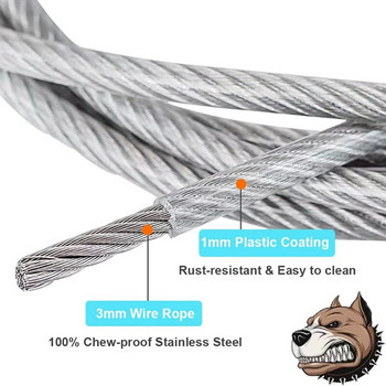 Benepaw Chew Proof Steel Wire Dog Leash Cable Slip Pet Lead Refleks soft nylon λαβή για κουτάβια Εκπαίδευση μικρών μεσαίων σκύλων