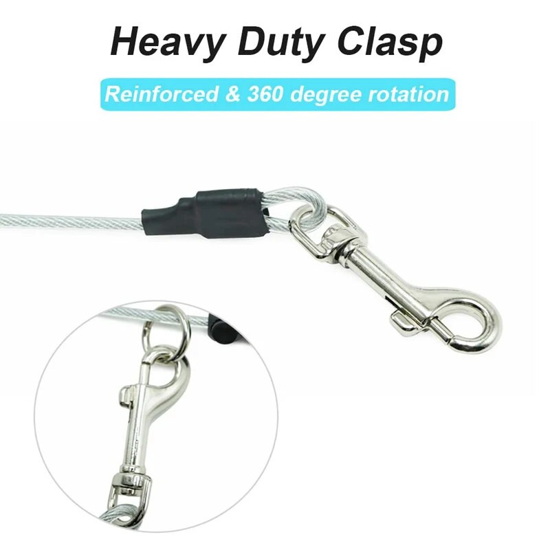 „Benepaw“ kramtymui atsparus plieninis vielinis šunų pavadėlis Kabelis naminiams gyvūnėliams švinas, šviesą atspindinti minkšta nailoninė rankena šuniukams Mažų ir vidutinių šunų dresūra