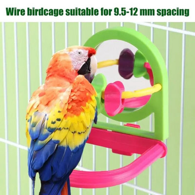 Bird Mirror Interaktivna igračka za igranje za male papige Budgies Parakeet Cockatiel Conure Lovebird Cage Dodaci Oprema za kućne ljubimce