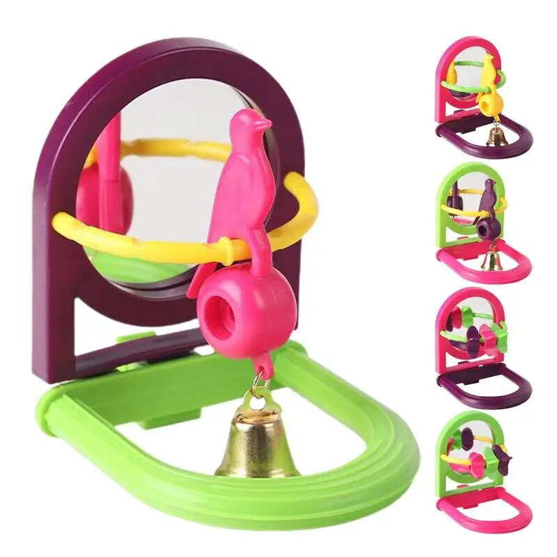 Paukščių veidrodžio interaktyvus žaislas, skirtas mažoms papūgėlėms, papūgėlėms.