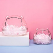 Meškos formos žiurkėnų vonios kambarys visiškai skaidrus stebėjimo vonios kambarys "Hamster Mouse" tualetas mažas augintinis narvelis dėžutės akrilo namas