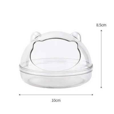 Meškos formos žiurkėnų vonios kambarys visiškai skaidrus stebėjimo vonios kambarys "Hamster Mouse" tualetas mažas augintinis narvelis dėžutės akrilo namas