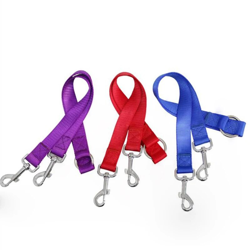 Naminių gyvūnėlių virvėTwo Dogs Pavadėlis Dvigubas Dvigubas Dvigubas Sukabinimo Virvė Nailono šunų Traukos Virvė Dviejų krypčių šunų vedžiojimo pavadėlis