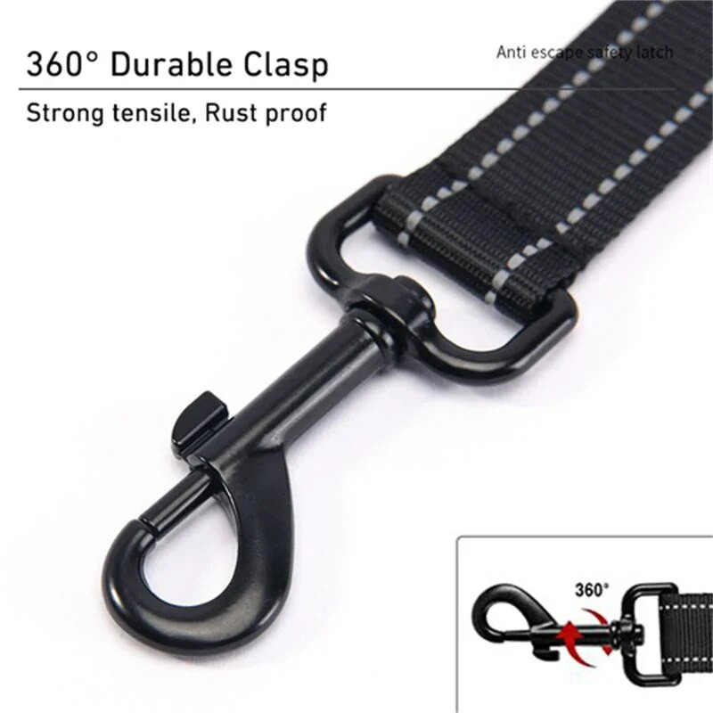 Dvigubos rankenos šunų pavadėlis, šviesą atspindintis paminkštintas šunų pavadėlis, labai patvarus švino lynas lauke Treniruojamas bėgimo pavadėlis mažiems dideliems šunims