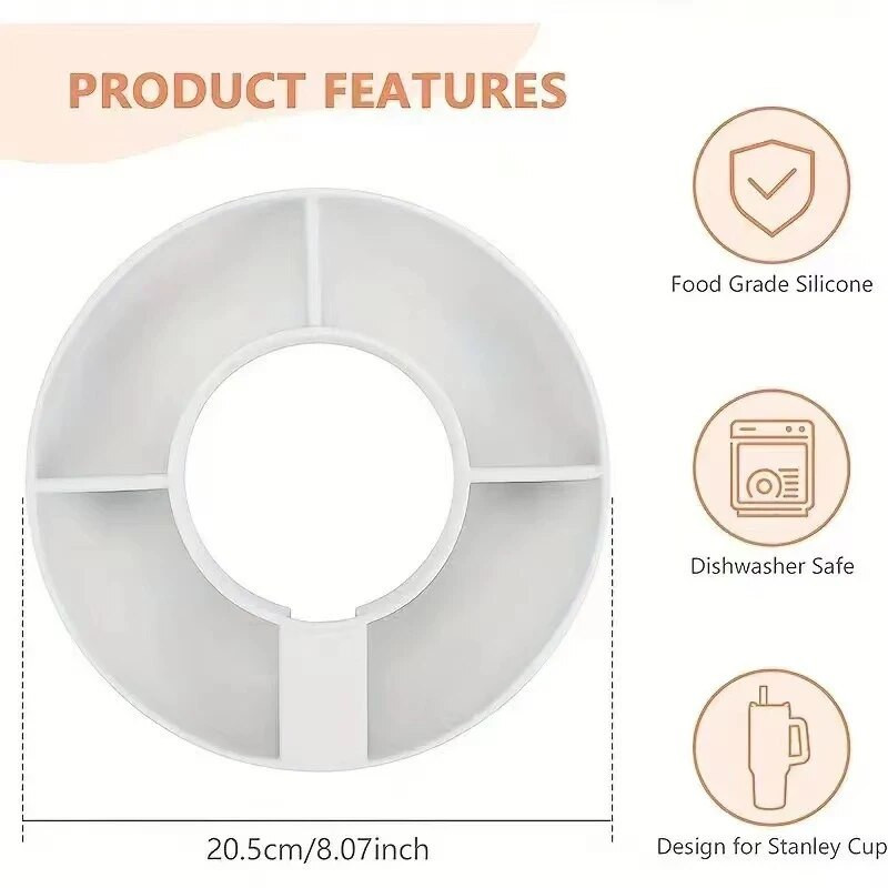 Купа за закуски за чаша Stanley 40 Oz с дръжка, чаша за закуски, съвместима с чаша Stanley 40 Oz с дръжка