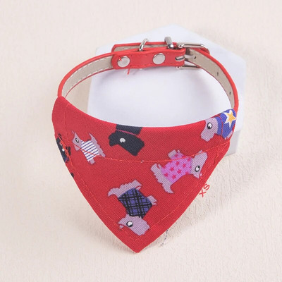 Naminių kačių antkaklis PU odinis mažas šunų šalikas Reguliuojamas šuniukų katės Kaklo skarelė trigonė Naminių gyvūnėlių antkakliai Priedai katės kaklelio antkaklis