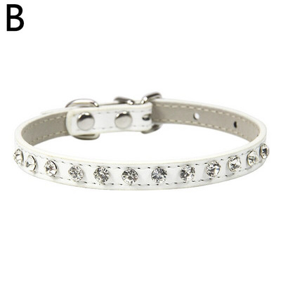 Gražus odinis katės antkaklis, reguliuojamas mažas šunų diržas šuniuko kalnų krištolo ornamento priedai naminių gyvūnėlių karoliai