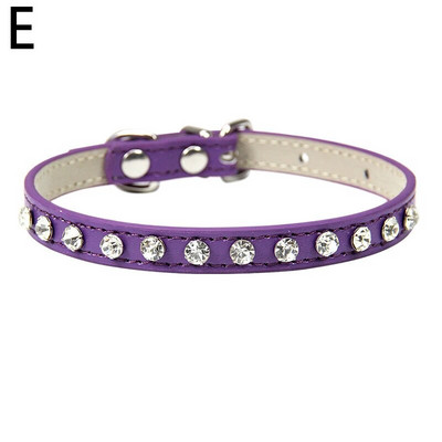 Gražus odinis katės antkaklis, reguliuojamas mažas šunų diržas šuniuko kalnų krištolo ornamento priedai naminių gyvūnėlių karoliai