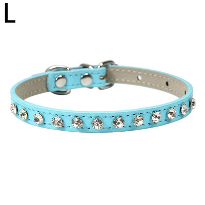 Gražus odinis katės antkaklis, reguliuojamas mažas šunų diržas šuniuko kalnų krištolo ornamento priedai naminių gyvūnėlių karoliai