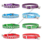 Blizgantis Kalnų krištolinis naminių gyvūnėlių antkaklis, saugus reguliuojamas kačių šunų antkaklis su varpeliu šuniuko kačiuko dekoravimo priedai Oda flokuojanti S