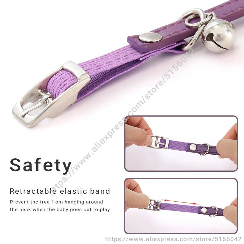 Blizgantis Kalnų krištolinis naminių gyvūnėlių antkaklis, saugus reguliuojamas kačių šunų antkaklis su varpeliu šuniuko kačiuko dekoravimo priedai Oda flokuojanti S