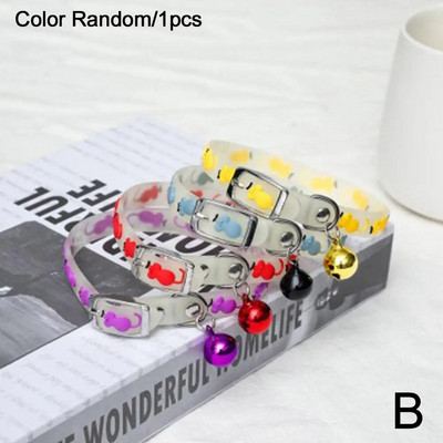 Šviečiantys kačių karoliai žėrintys maži šunys kačių antkakliai nuo praradimo fluorescencinis silikoninis kačių varpelio antkaklis kačių kačių priedai