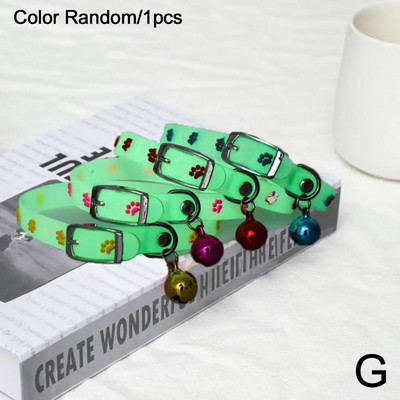 Šviečiantys kačių karoliai žėrintys maži šunys kačių antkakliai nuo praradimo fluorescencinis silikoninis kačių varpelio antkaklis kačių kačių priedai