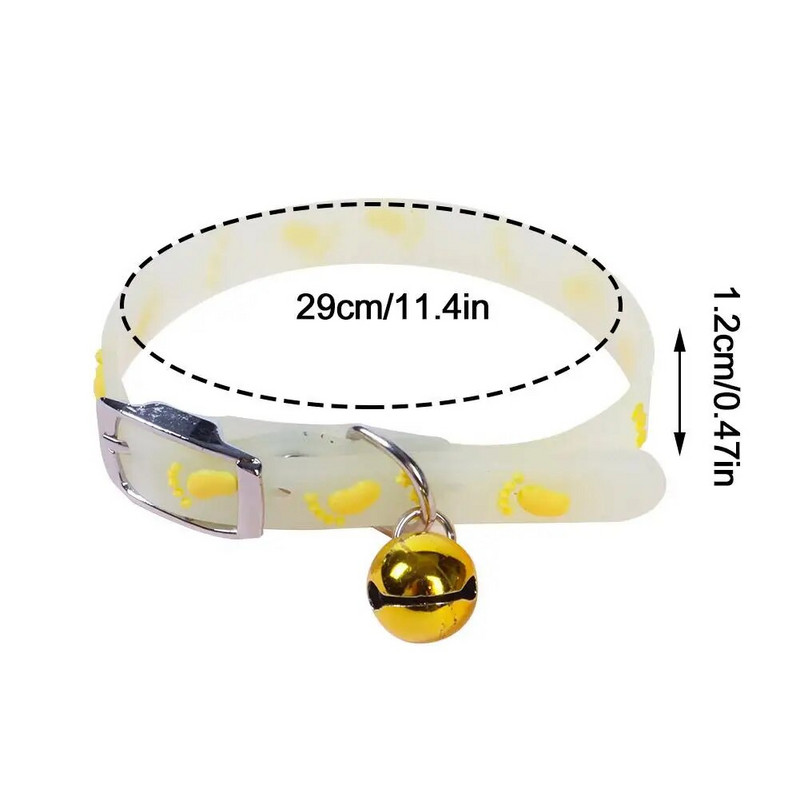 Šviečiantys kačių karoliai žėrintys maži šunys kačių antkakliai nuo praradimo fluorescencinis silikoninis kačių varpelio antkaklis kačių kačių priedai