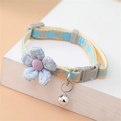 Nešiojamos gėlės naminiams gyvūnėliams šunų antkaklis pavadėlis PU odinė katės grandinėlė, kaklo dirželis meškiuko mopso mada