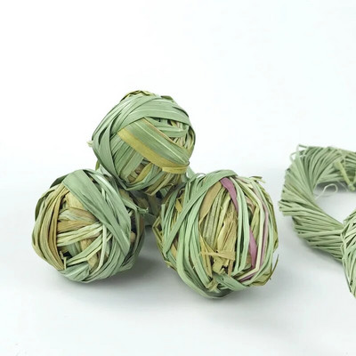 1 vnt žolės rutulys žolės žiedas naminių gyvūnų dantų šlifavimo žaislai žiurkėno triušio kramtomieji žaislai dantų valymo krūminiai smulkių gyvūnų priedai