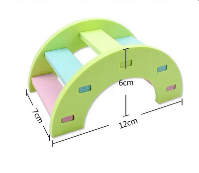 naminių žiurkėno žaislai mediniai vaivorykštės tilto sūpynės žaislai, maži gyvūnai, laipiojimo žaislas, pasidaryk pats, žiurkėno narvelio priedai