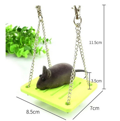 naminių žiurkėno žaislai mediniai vaivorykštės tilto sūpynės žaislai, maži gyvūnai, laipiojimo žaislas, pasidaryk pats, žiurkėno narvelio priedai