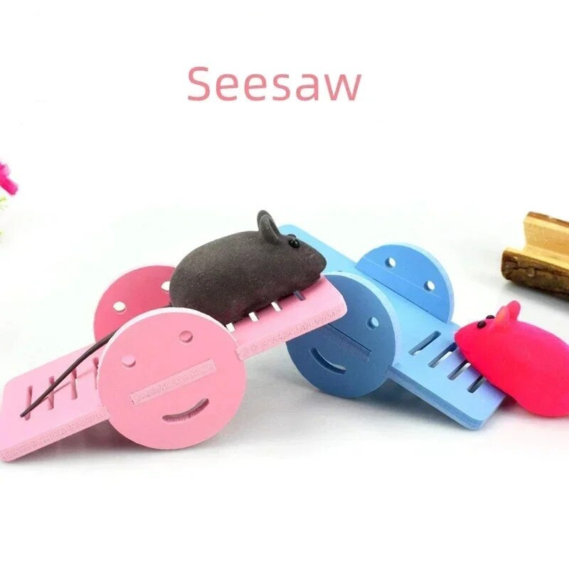 naminių žiurkėno žaislai mediniai vaivorykštės tilto sūpynės žaislai, maži gyvūnai, laipiojimo žaislas, pasidaryk pats, žiurkėno narvelio priedai