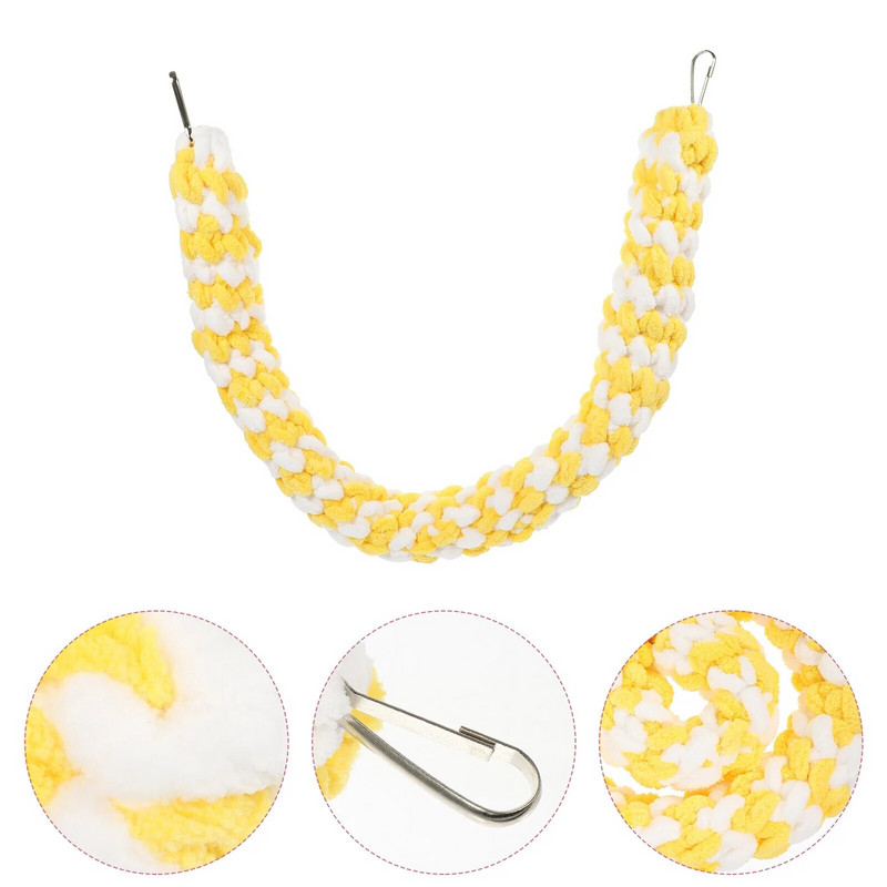 Guinea Toys Висящ мост Домакински захарен планер Преносим устойчив на износване Клетка за хамстер Плъхове Памучно въже