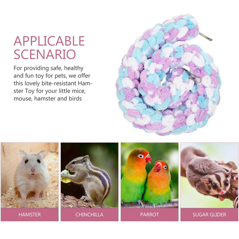 Guinea Toys Висящ мост Домакински захарен планер Преносим устойчив на износване Клетка за хамстер Плъхове Памучно въже