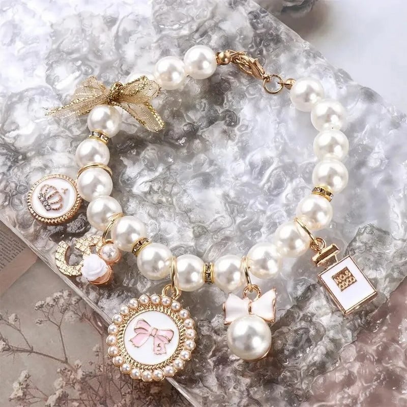 Декорация на нашийник за домашен любимец Сладък нашийник за домашен любимец Ragdoll Котка Коте Висяща нашийник Куче Котка Котка Перлена огърлица