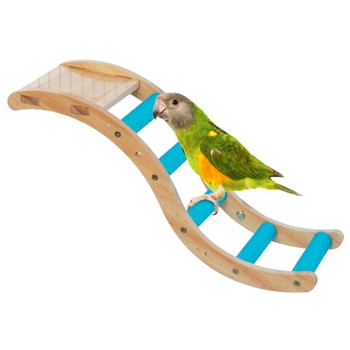 Παιχνίδι Pet Parrot Colorful Ladder Wood Birds Ladder for Cage Funny Grinding Sticks Climbing Toy Bird Cage Accessories