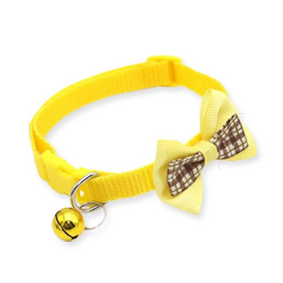 Plaids Print Kucēnu Suņi Regulējama Taurīte Neilona Kaklasiksna Mājdzīvnieku piederumi Ornaments Kaķu Kaķēnu Apdares Piederumi ar Zvanu