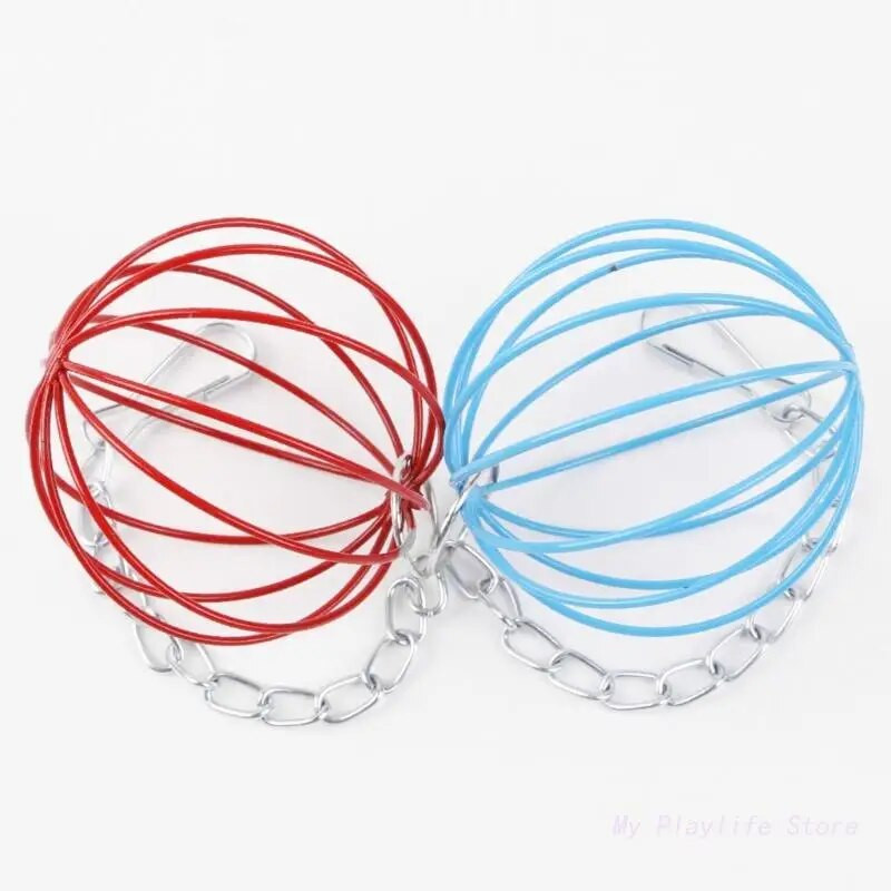 Метална кръгла сфера Разпределение за храна Упражнение Висящи топки за сено Морски свинчета Хамстер Зайче Играчка за домашни любимци Висяща поставка за сено за хранене