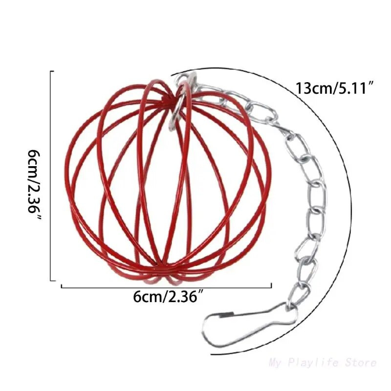 Метална кръгла сфера Разпределение за храна Упражнение Висящи топки за сено Морски свинчета Хамстер Зайче Играчка за домашни любимци Висяща поставка за сено за хранене