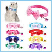 Mājdzīvnieka kaklasiksna Regulējama, izturīga kaķu kaklasiksna Cute Bow Kitten Kaklarota Mīksts Zvana kucēns Svins Mājdzīvnieku produkts Suņu piederumi Kaķu piederumi