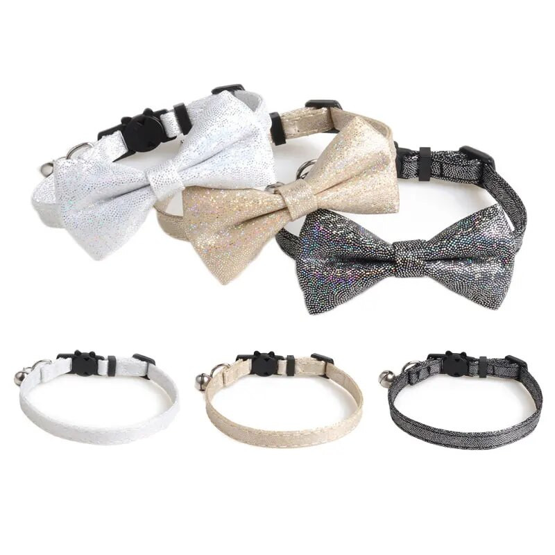 Сладък домашен любимец Котешка яка с панделка за кучета Gatos Dog Collier Chain Breakaway Safety Buckle for Small Puppy Chihuahua Pink fashion