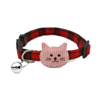 1 Gb Cute Cats apkakle Eleganta modes loka mezgla plāksteris mājdzīvnieka kakla siksna ar zvaniņu, vienkārša, ērta suņu kaklarota