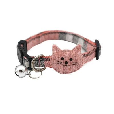 1 Gb Cute Cats apkakle Eleganta modes loka mezgla plāksteris mājdzīvnieka kakla siksna ar zvaniņu, vienkārša, ērta suņu kaklarota