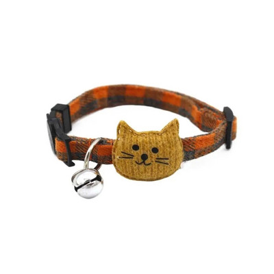 1 Gb Cute Cats apkakle Eleganta modes loka mezgla plāksteris mājdzīvnieka kakla siksna ar zvaniņu, vienkārša, ērta suņu kaklarota
