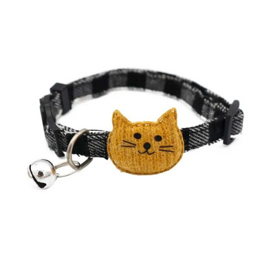 1 Gb Cute Cats apkakle Eleganta modes loka mezgla plāksteris mājdzīvnieka kakla siksna ar zvaniņu, vienkārša, ērta suņu kaklarota