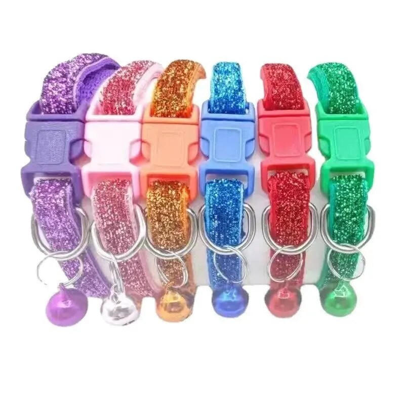 Нашийник за домашен любимец, закопчаващ се, цветна колие с нашийник за котка, украса за нашийник за куче, модни аксесоари за домашни любимци, нашийник за котка със звънец