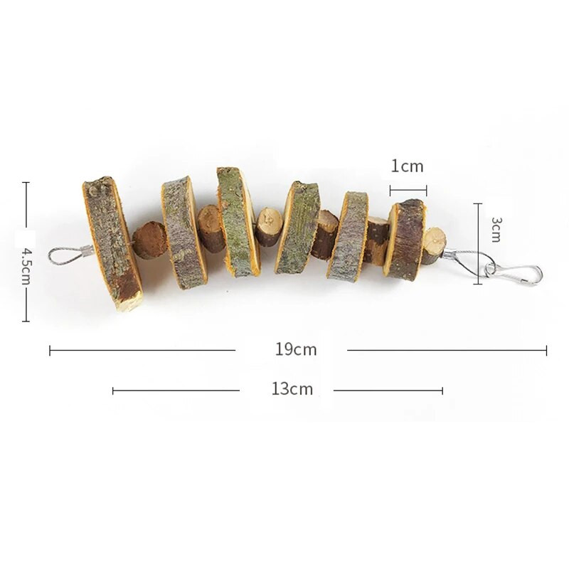 Натурално органично ябълково дърво Играчка за дъвчене на заек Малки животни Снек играчки за зайче Чинчила Морски свинчета Хамстери Играчка за смилане на зъби