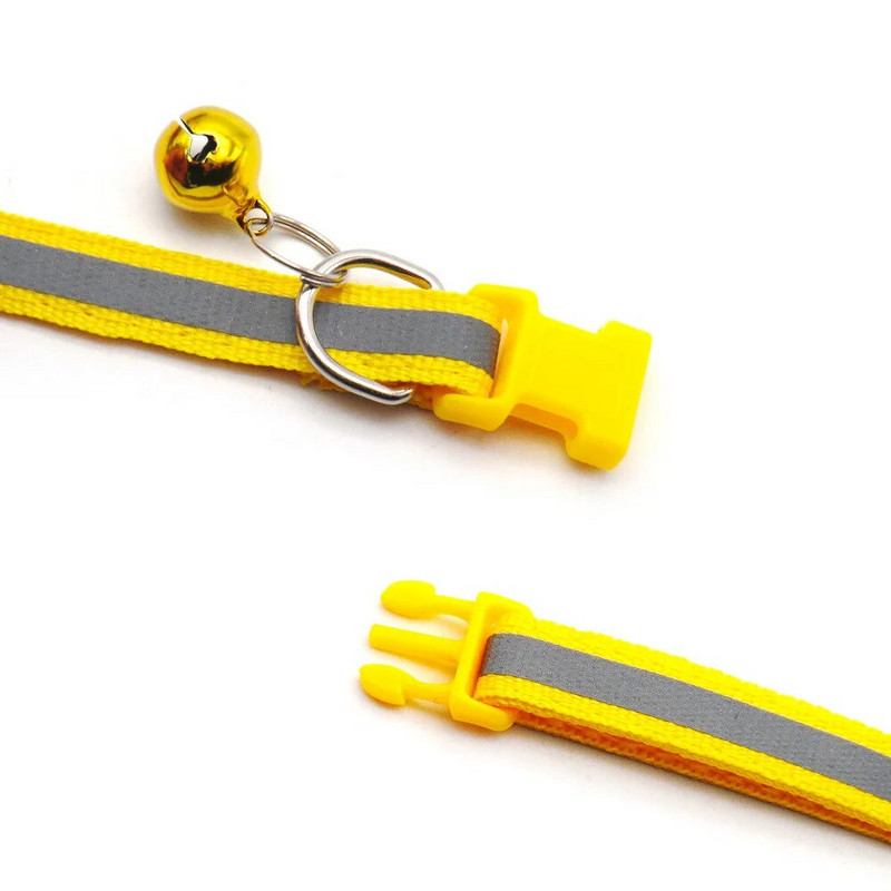 Светлоотразителна отцепена котешка яка за врата, пръстен, колие, звънец, консумативи за домашни любимци, предпазна еластична регулируема светлоотразителна яка, продукти за домашни любимци