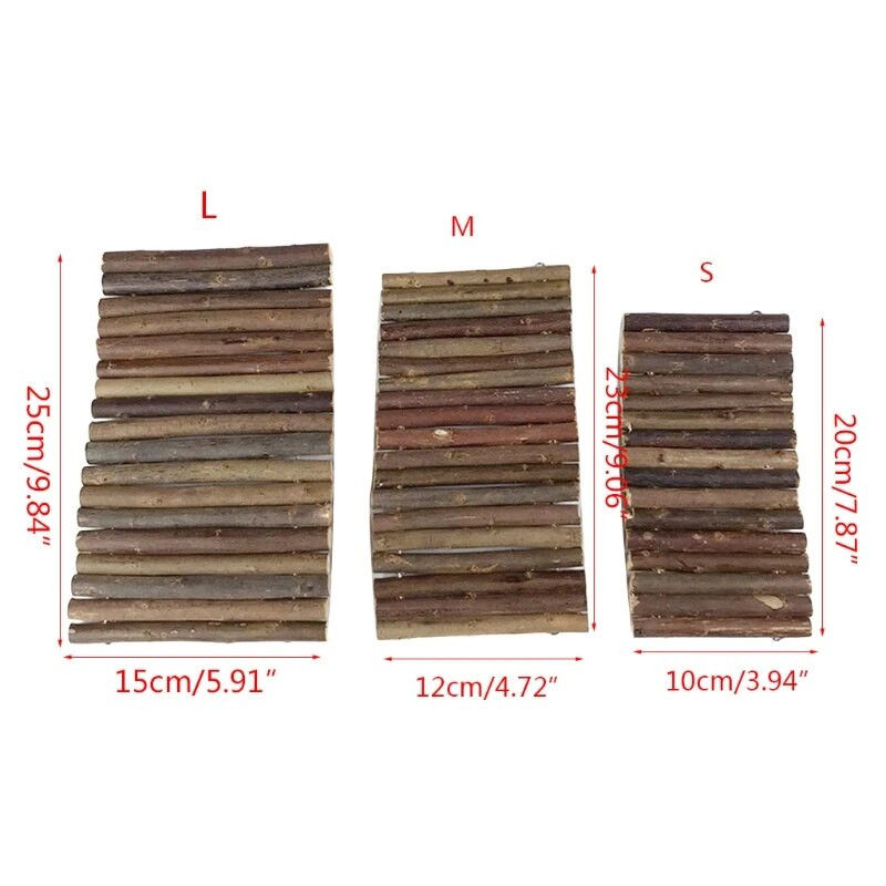 Мост за хамстери Естествена стълба за катерене Тунел Гербил Дървена рампа