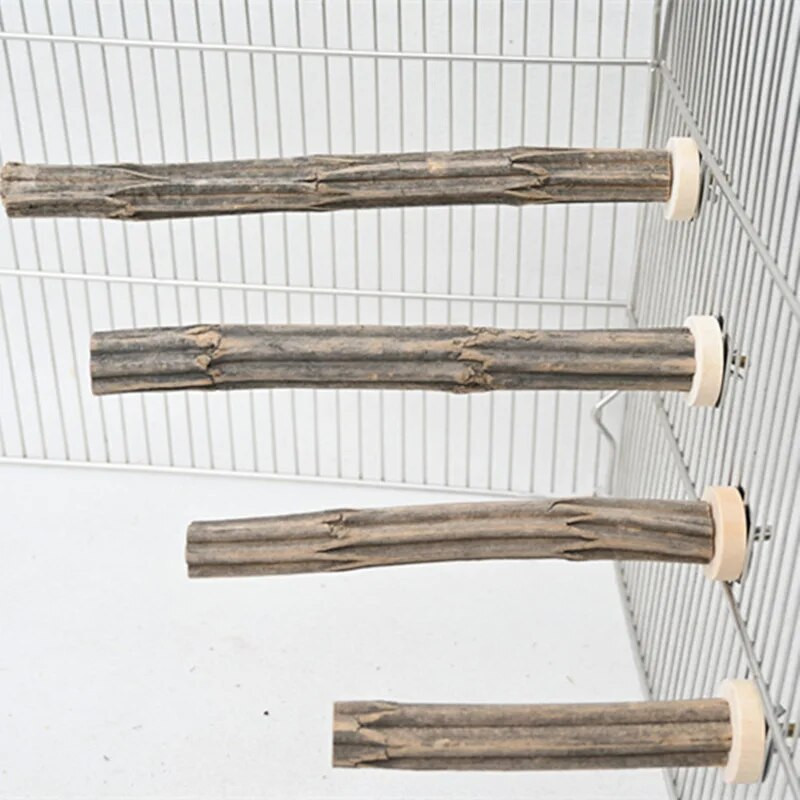 15-35 см домашен любимец папагал необработена дървена вилица дърво клон стойка стойка играчка хамстер клон кацалки за клетка за птици аксесоари за птици
