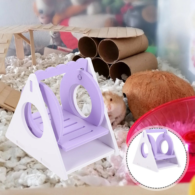 Пластмасова играчка за люлка за хамстер Играчка за люлка клетка за таралеж Играчка за игра за клетка за хамстер
