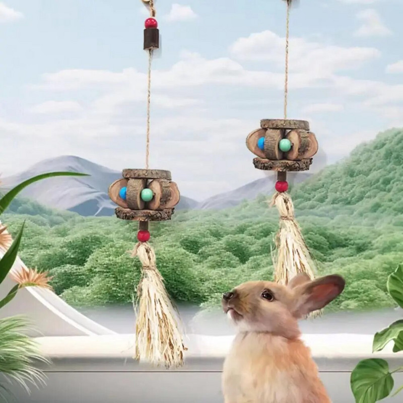 Играчка за дъвчене на хамстер с висяща кука Форма на тиква Дървесен клон Настъргана царевична люспа Заек Чинчила Морско свинче Гербил Играчка за ухапване от домашен любимец