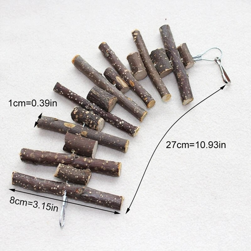 1Pcs Bunny Chewing Toy Естествен дървен смилащ заек Висяща играчка Хамстер Дървена играчка Хамстер Заек Чинчила Играчки за смилане на зъби